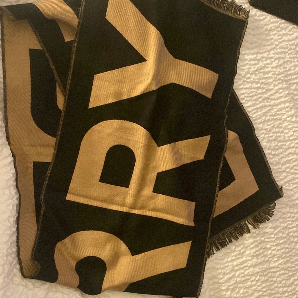 Black and Tan Logo Scarf